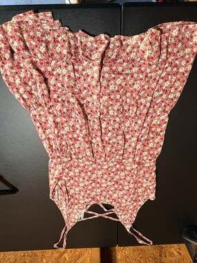 Paradise Dress Womens S Pink Floral Sleeveless Ruffle Sundress Casual Summer
